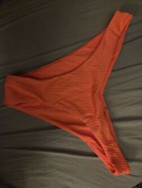 Tinibikini Swimwear Orange Ribbed Bikini Bottom BNWOT